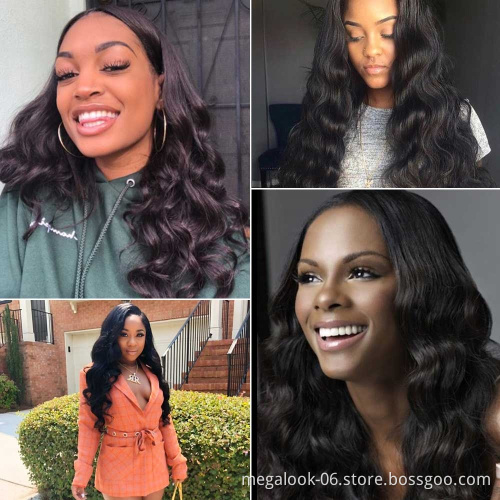 Long Raw Unprocessed Indian Hair Body Wave 4*4 Closure Wig Virgin Human Hair